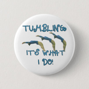 Tumbling gymnast button