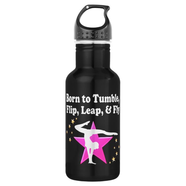 TUMBLING GYMNASTICS DESIGN STAINLESS STEEL WATER BOTTLE (Front)
