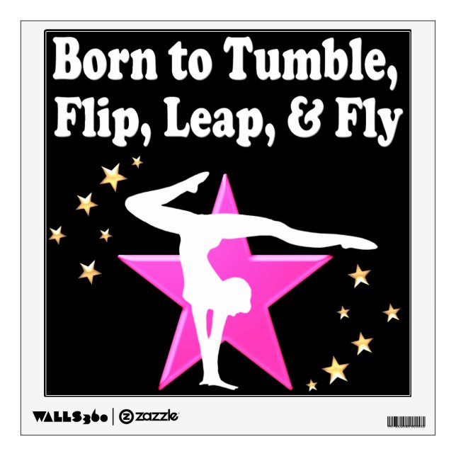 TUMBLING GYMNASTICS DESIGN WALL STICKER (Front)