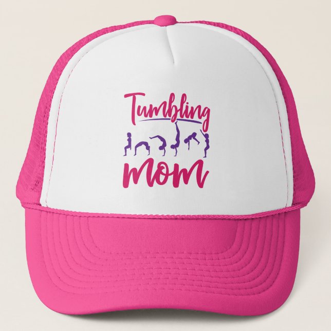 Tumbling Mom Gymnastics Mother Trucker Hat (Front)