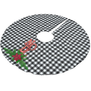 Tumbling Noel on Buffalo Plaid Farmhouse Brushed Polyester Tree Skirt