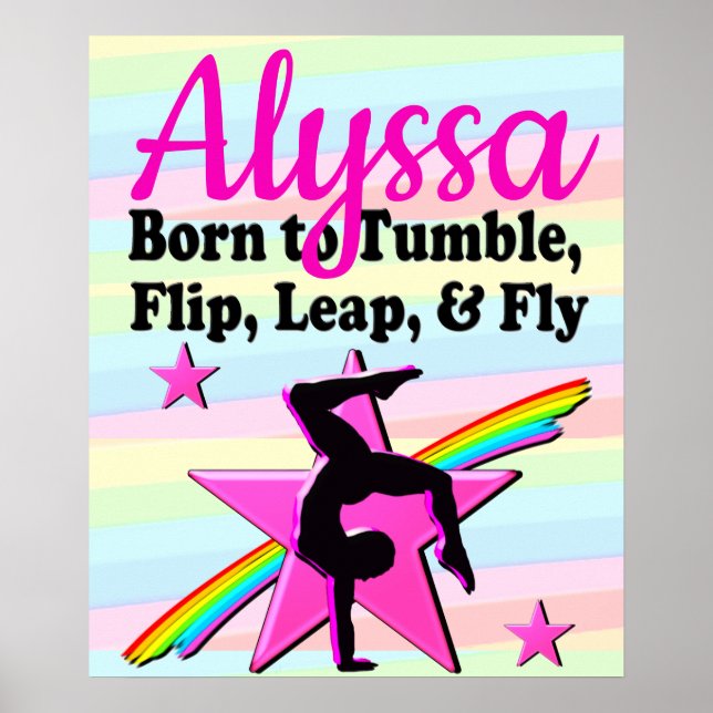 TUMBLING QUEEN GYMNASTICS GIRL POSTER (Front)