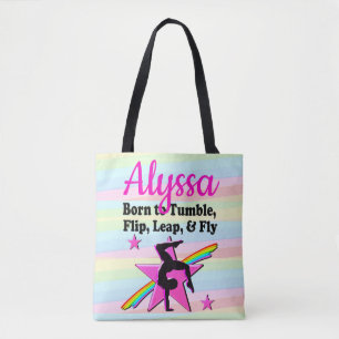 TUMBLING QUEEN GYMNASTICS GIRL TOTE BAG