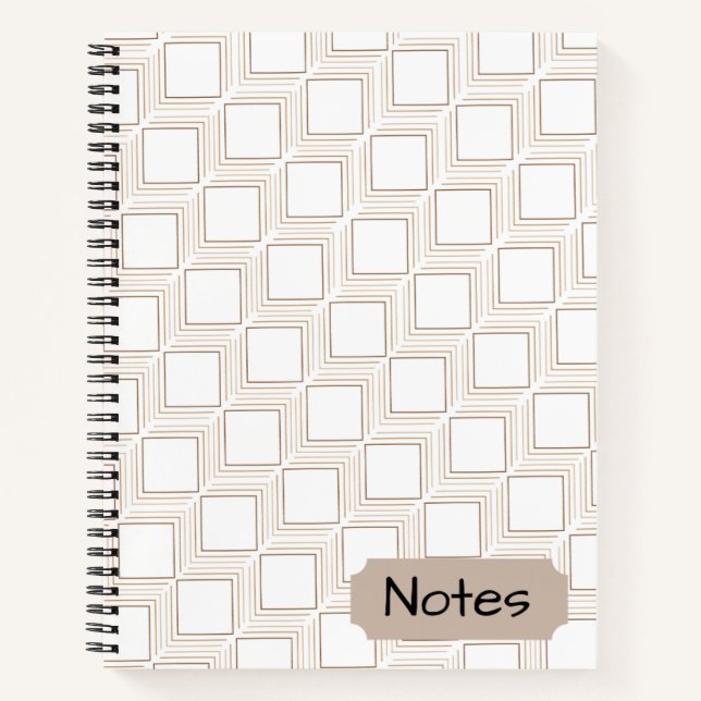Tumbling squares spiral notebook (Front)