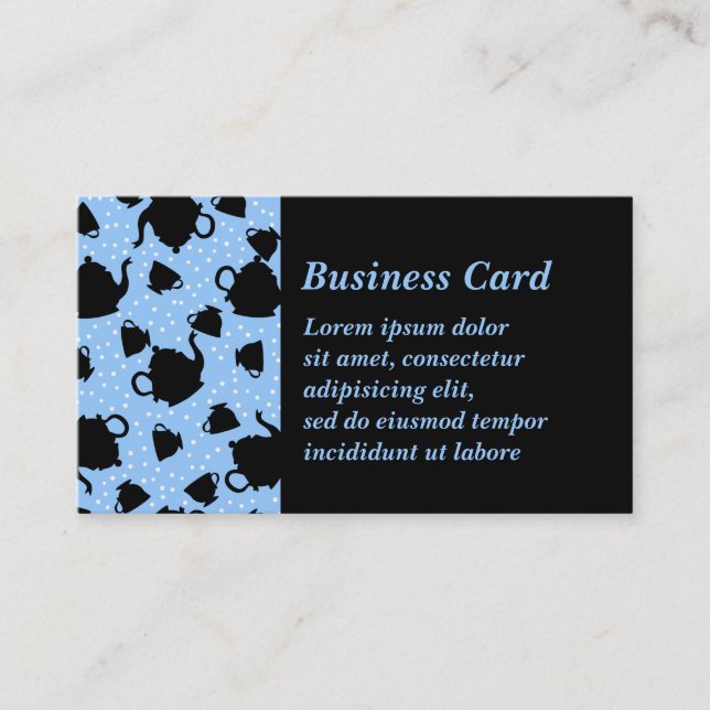 Tumbling Tea Party Business Card (Front)