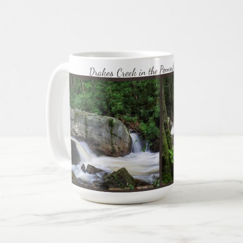 Tumbling Water On Drakes Creek Coffee Mug