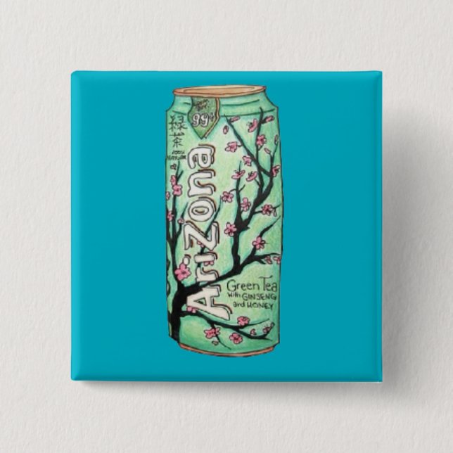 Tumblr Doodle Art Square Button (Front)