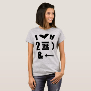 Tumblr T-Shirt I Love U 2 The Moon and Back