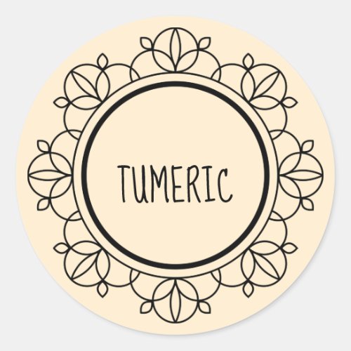 Tumeric spice labels