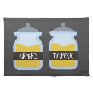 Tumeric yellow spice cloth placemat