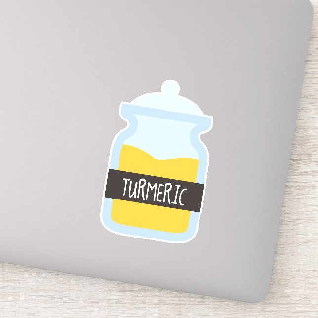 Tumeric yellow spice sticker (Detail)