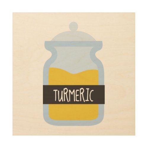 Tumeric yellow spice wood wall art