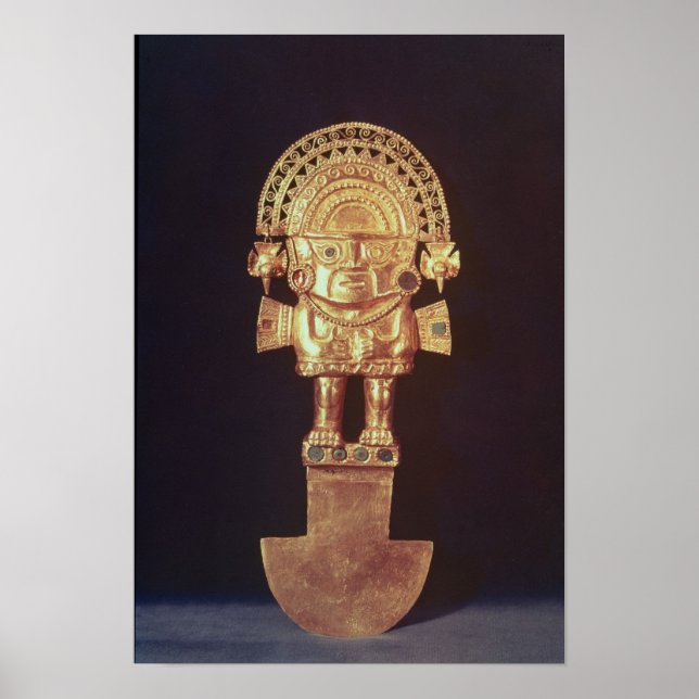 Tumi or ceremonial knife in  shape of Naylamp Poster (Front)
