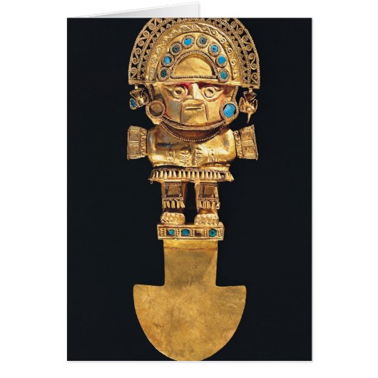 Tumi or ceremonial knife in the shape of (Front)