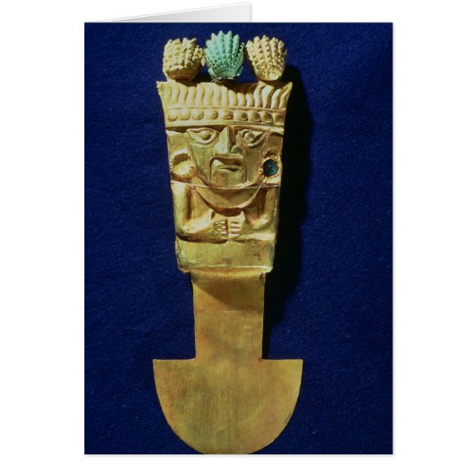 Tumi or ceremonial knife in the shape of (Front)