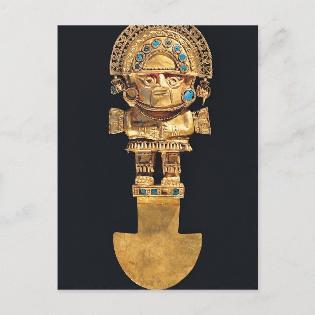 Tumi or ceremonial knife in the shape of postcard (Front)