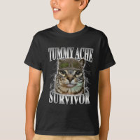 Tummy Ache Survivor Funny Cat Meme