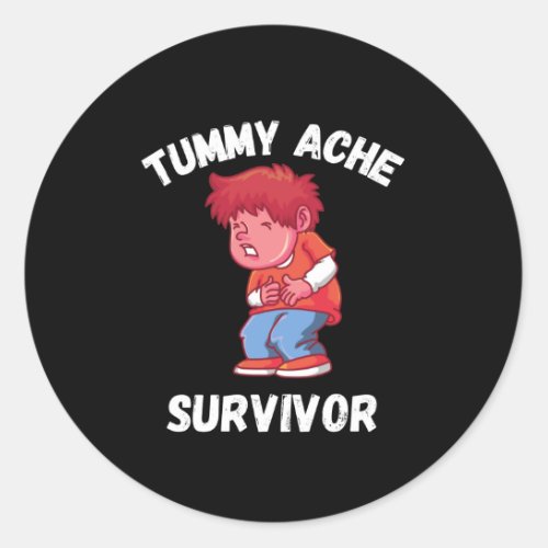Tummy ache survivor IBS awareness month Classic Round Sticker