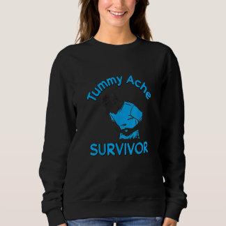 Tummy Ache Survivor Stomach Belly Retro Vintage 8 Sweatshirt