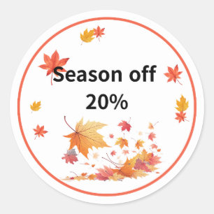 tumn Season Off Sticker – Fall Sale Promotion
