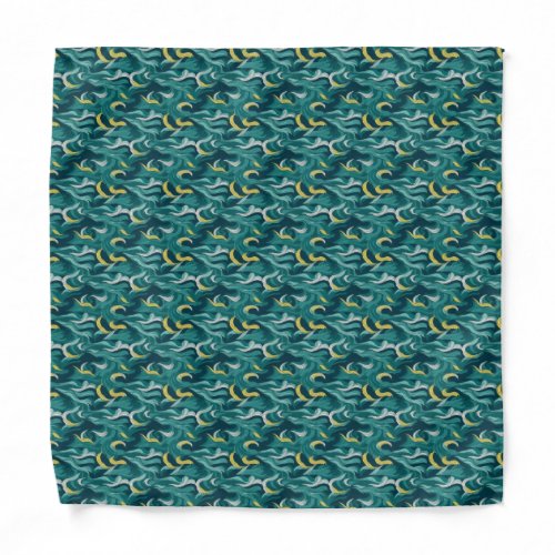 Tumultuous Tempest Tides Pattern Bandana