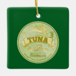 Tuna can pop art tinned fish ceramic ornament