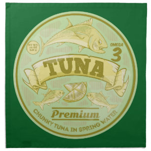 Tuna can pop art tinned fish cloth napkin