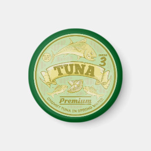 Tuna can pop art tinned fish magnet