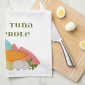 Tuna Casserole Cute Retro Kitchen Design Towel (Quarter Fold)
