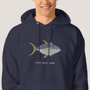 Tuna Fish Boat Name Hoodie