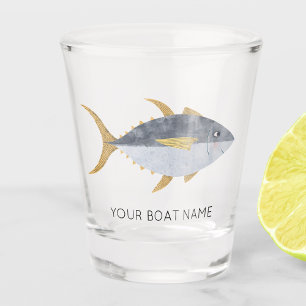 Tuna Fish Boat Name Shot Glass