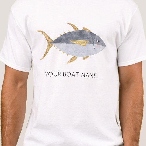 Tuna Fish Boat Name T_Shirt