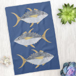 Tuna Fish Kitchen Towel<br><div class="desc">Fun Tuna fish with a cheeky smile,  perfect for your boat or beach house.  Original art by Nic Squirrell.</div>