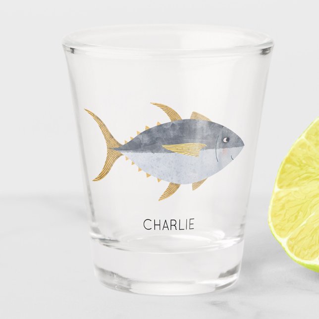 Tuna Fish Personalized Shot Glass (Creator Uploaded)