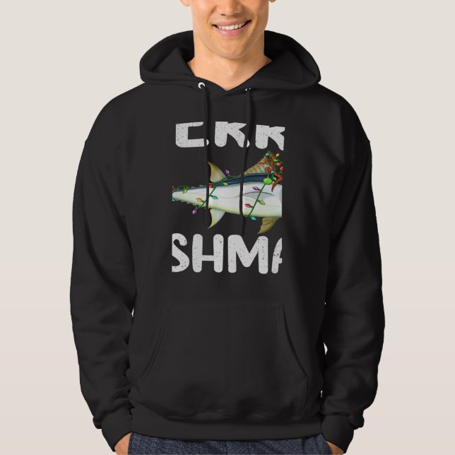 Tuna Fish  Xmas Lights Reindeer Hat Tuna Fish Chri Hoodie (Front)