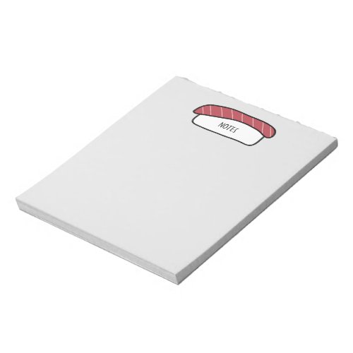 Tuna Nigiri Sushi  Cute Food Illustration Notepad