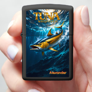 Tuna Ocean Break Personalized Angler Accessory Zippo Lighter