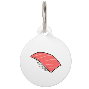 Tuna Sashimi Sushi Otoro Fatty Tuna Rice Japanese Pet ID Tag