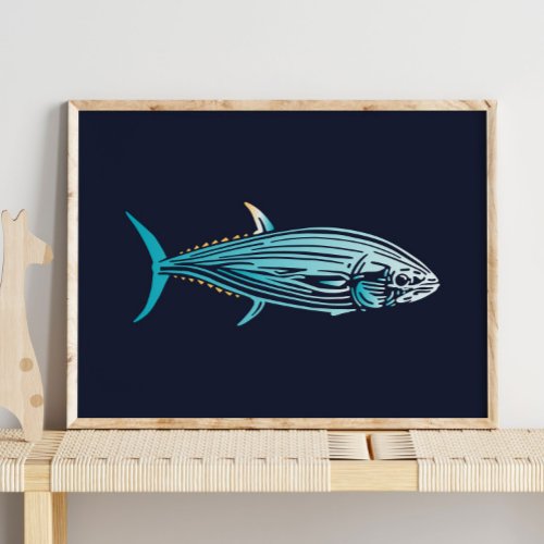 Tuna Sea Fish Print  Tuna Wall Print