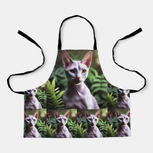 "Tuna the Hairless Cat: Sleek and Silky"  Apron