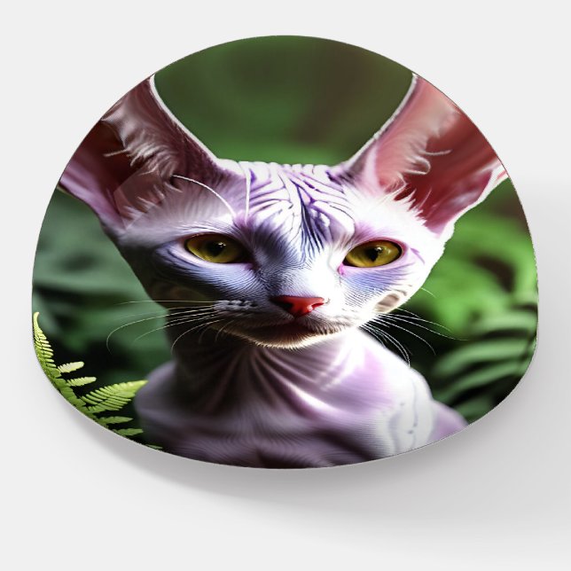 "Tuna the Hairless Cat: Sleek and Silky"  Paperweight (Angled)
