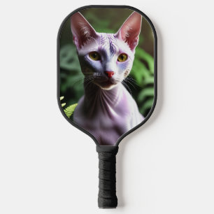 "Tuna the Hairless Cat: Sleek and Silky"  Pickleball Paddle