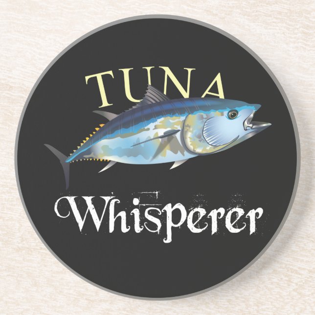 Tuna Whisperer Dark Colored Coaster (Front)