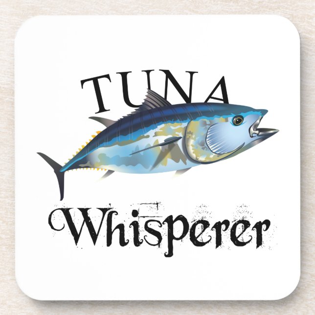 Tuna Whisperer Light Colored Beverage Coaster (Front)