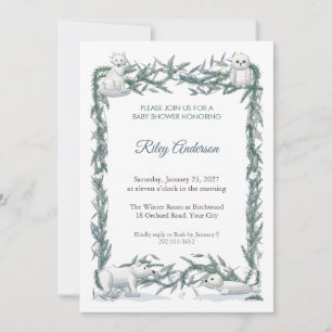 Tundra Snowdrift Baby Shower Invitation