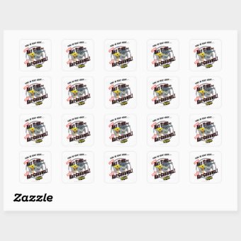 Tune In Next Week Graphic Square Sticker | Zazzle