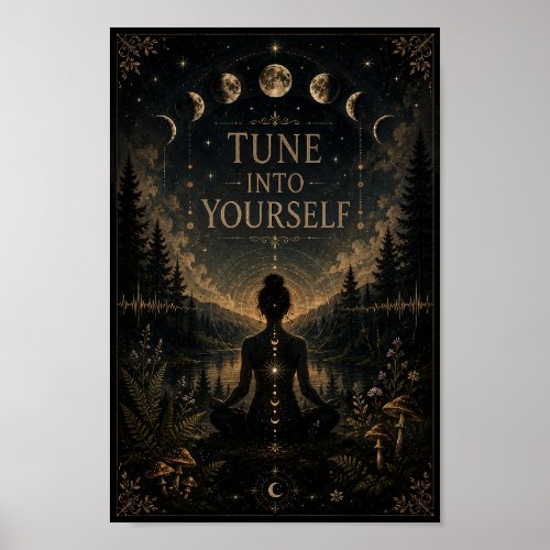 Tune Into Yourself Poster | Celestial Meditation
