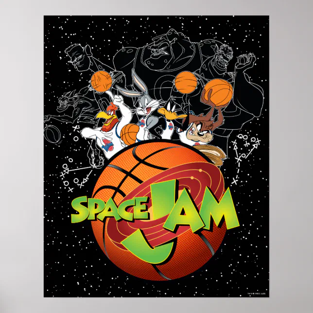 Space Jam Basketball (Looney Tunes Tune Squad vs. Monstars) Official W –  Sports Poster Warehouse