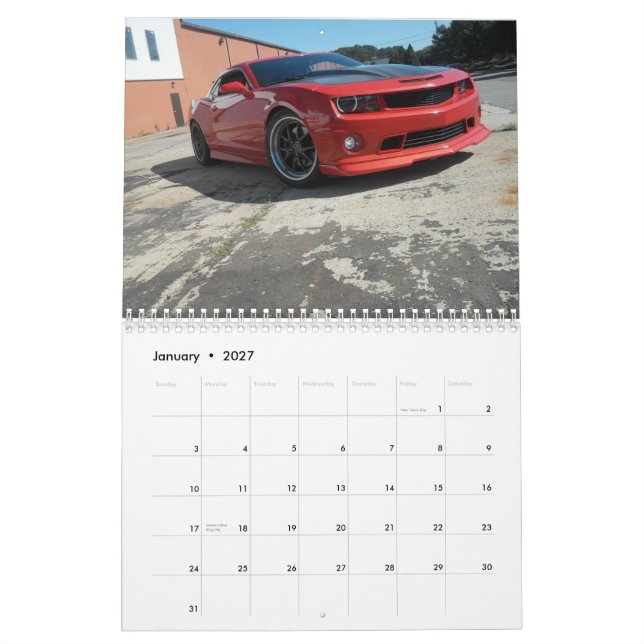 Tune Time Performance custom calendar! Calendar (Jan 2027)