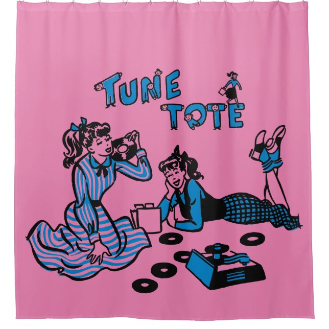 Tune Tote shower curtain (Front)